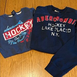 Abercrombie & Fitch Kids Navy and Red Hockey Shirts.